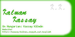 kalman kassay business card